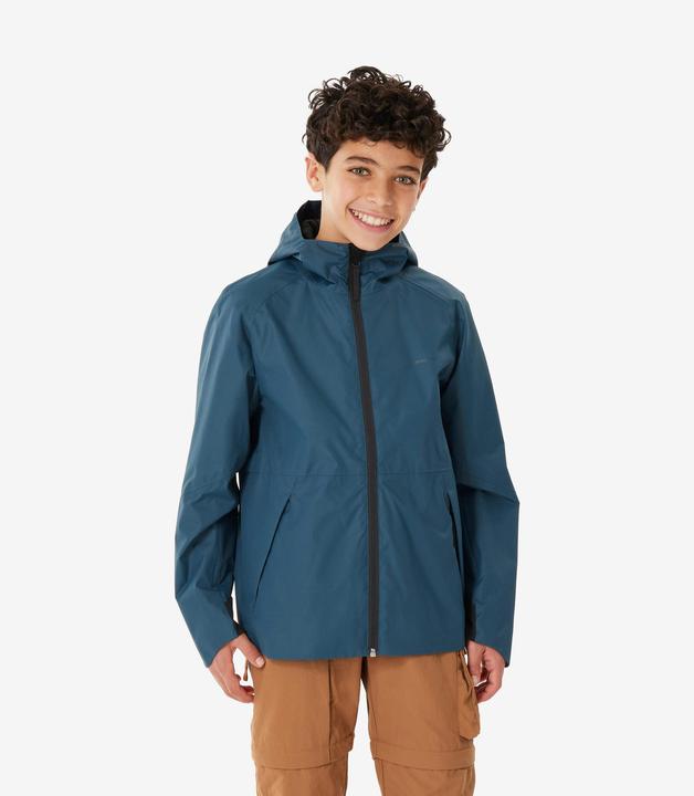 Quechua Wanderjacke MH500 Kinder Gr. 122–170 wasserdicht Wandern blau