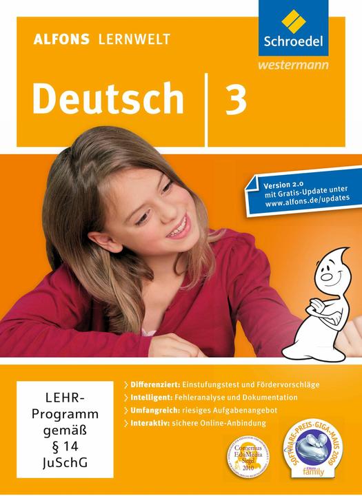 Image du produit Alfons Lernwelt Lernsoftware Deutsch 3. DVR-ROM (Allemand, Wolfgang Francich, Ute Flierl, Rainer Wagenhäuser, 2009)