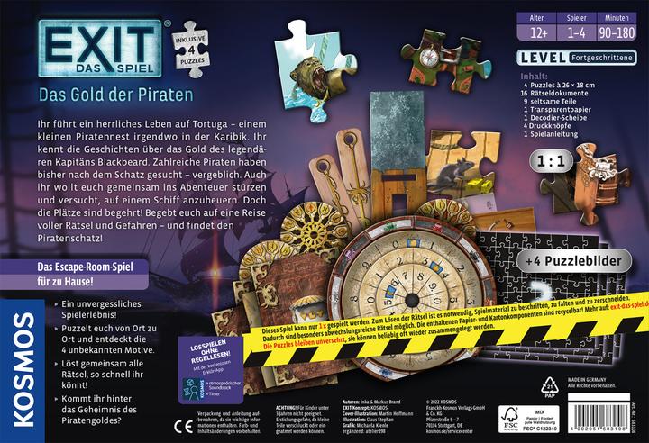 Produktbild Kosmos EXIT-Das Spiel+Puzzle Das der Piraten (Deutsch)