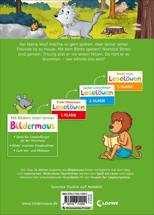 Produktbild Bildermaus - Der kleine Wolf findet einen Freund (Deutsch, Julie Leuze, Nadine Y. Resch, Loewe Erstlesebücher, 2023)