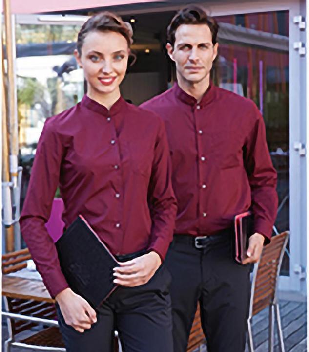Actual product image Kariban Shirt With Stand Up Collar Long Sleeve (L)