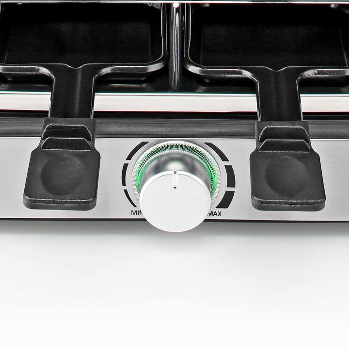 Actual product image Nedis Gourmet/Raclette Grill/Stone 8 Persons Spatula Temperature setting Non stick coating Rectangl