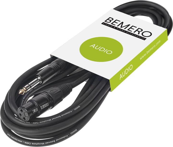 Image du produit Bemero XLR — jack 6,3 mm (3 m, jack 6.3mm, XLR)