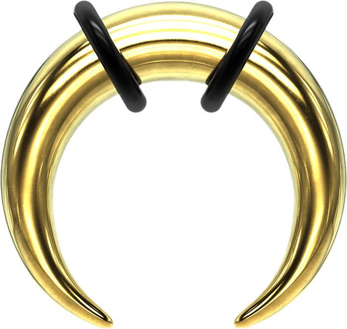 Actual product image Star Piercing Dehnsichel vergoldet (Surgical steel 316L)