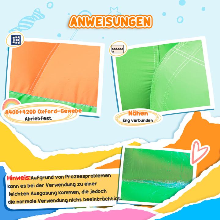 Actual product image Swisshandel24 Inflatable bouncy castle, play castle, jumping area with slide, water park for children aged 3 to 8