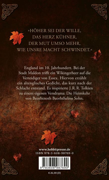 Produktbild Die Schlacht von Maldon und Die Heimkehr von Beorhtnoth (Englisch, Deutsch, J.R.R. Tolkien, Peter/, 2024)