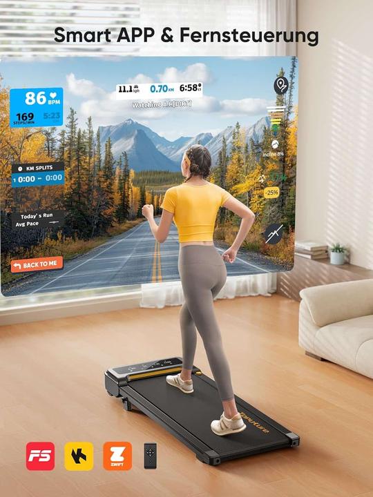 Immagine prodotto Mara Vital Elektrisches Laufband mit Neigung inkl. Fernbedienung und App, keine Montage erforderlich