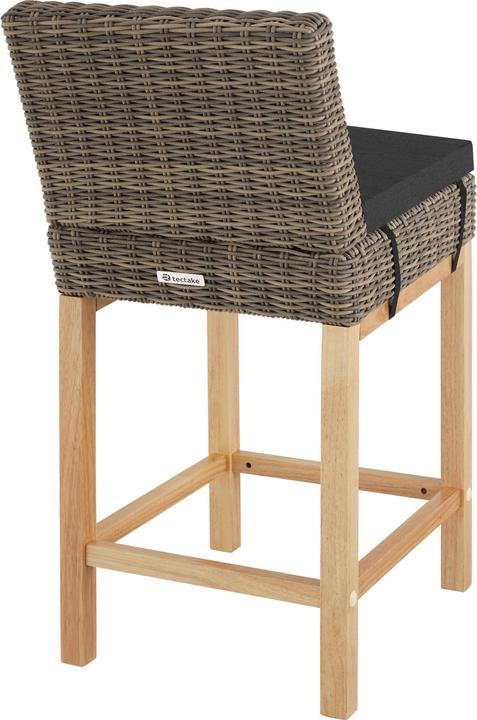 Produktbild tectake Rattan Bartisch Lovas mit 6 Stühlen Latina (161 cm)