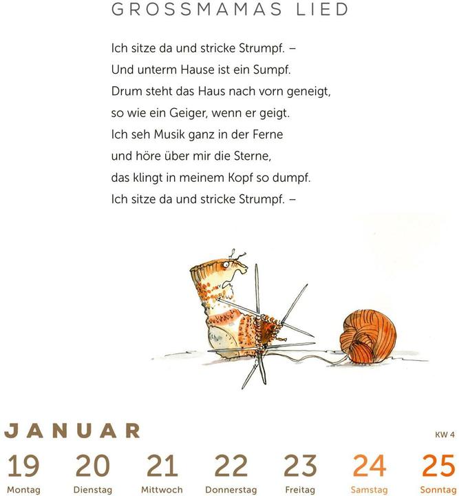 Immagine prodotto Heinz Erhardt – Literarischer Wochenkalender 2026 (Copertina rigida, Tedesco)