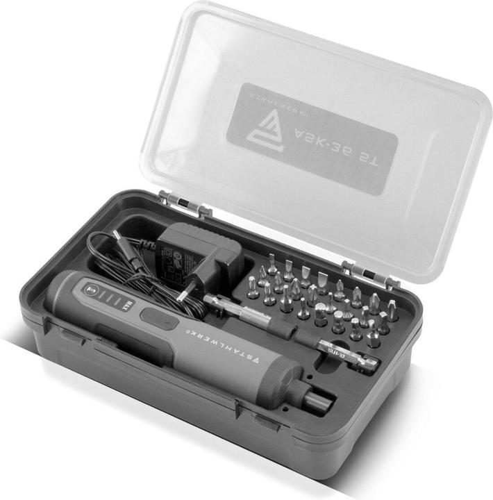 Immagine prodotto Stahlwerk Set di cacciaviti a batteria ASK-36 ST con barra, 25 pezzi Motore 3,6 V 1300 mAh (Batteria ricaricabile)