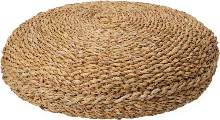 Natura Punto pouf, made of reed and rattan