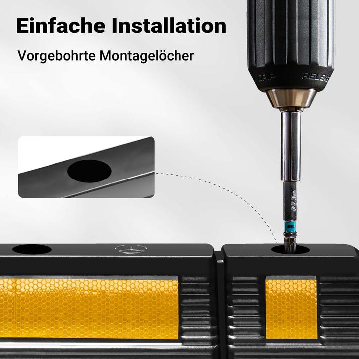 Produktbild Wiltec Radstopper 60x12x8cm 2x Einparkhilfe Gummi Anfahrschutz Parkhilfe Garage