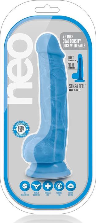 Actual product image Blush Neo 7.5inch Dual Density Cock W. Balls
