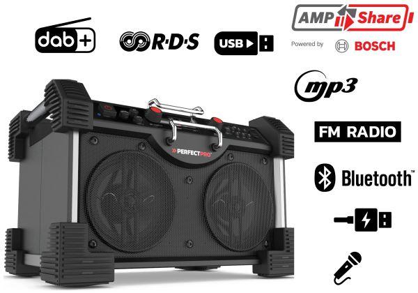 Actual product image PerfectPro Rockhart 18V (DAB+, VHF, Bluetooth, NFC)