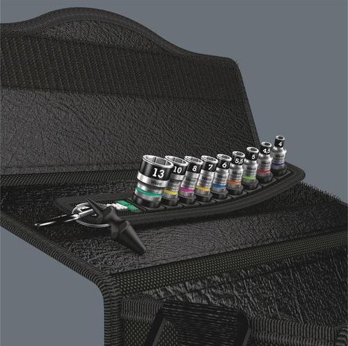 Produktbild Wera Belt A 1 Zyklop Steckschlüsseleinsatz-Satz (13 mm, 6 mm, 5 mm, 8 mm, 7 mm, 4 mm, 11 mm, 12 mm, 10  mm, 9 mm)