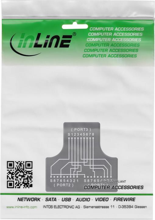 Actual product image InLine Cat.5e STP T-adapter (port doubler), RJ45 socket to 2x RJ45 socket (Converters)