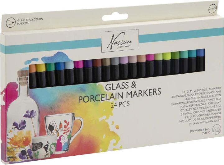Grafix Glas- und Porzellanmarker (Mehrfarbig, 24 x)