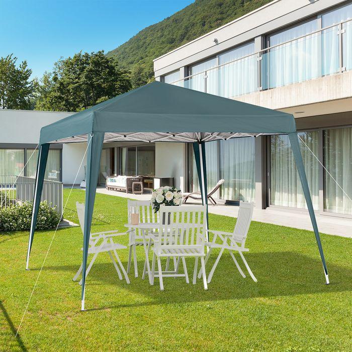 Immagine prodotto Swisshandel24 Gazebo pieghevole con borsa di trasporto 2,4x2,4 m in acciaio verde (240 cm, 240 cm)