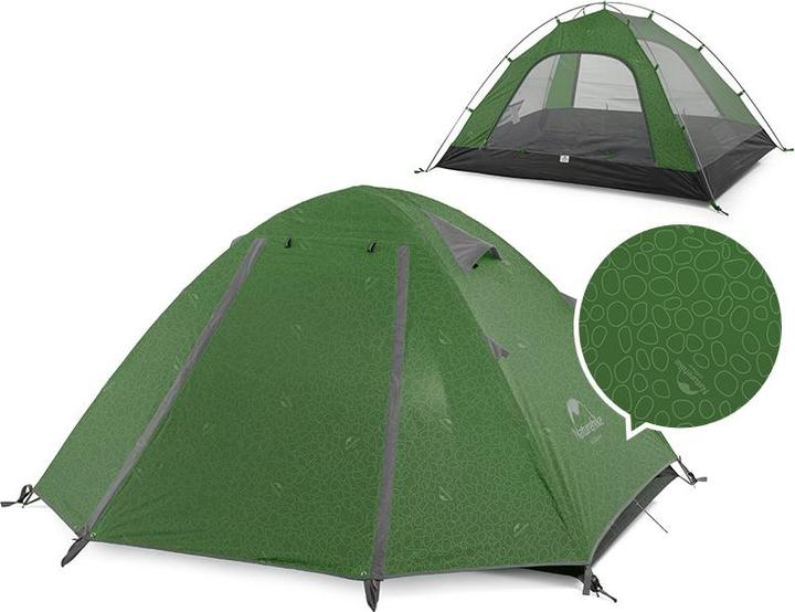 Immagine prodotto Naturehike Namiot Serie P 4 UV NH18Z044-P-Verde bosco (3 kg, 4 persone)