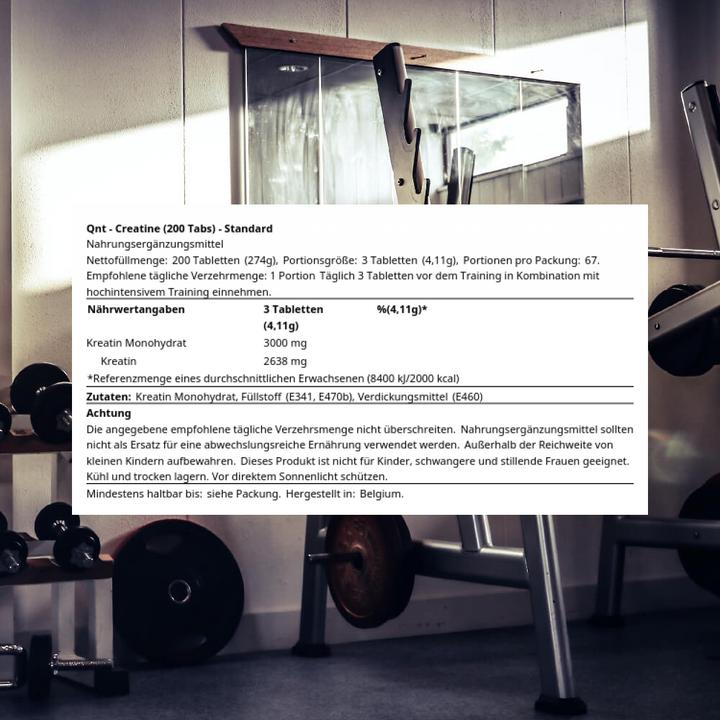 Image du produit QNT Creatine Monohydrate (200 pièce(s), Cachets, 274 g)