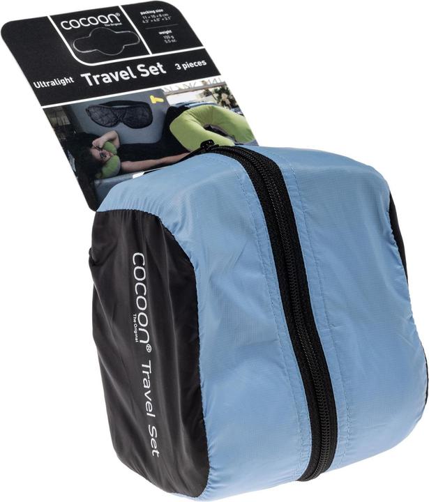 Image du produit Cocoon Set de voyage bleu clair/noir (Coussins de voyage)