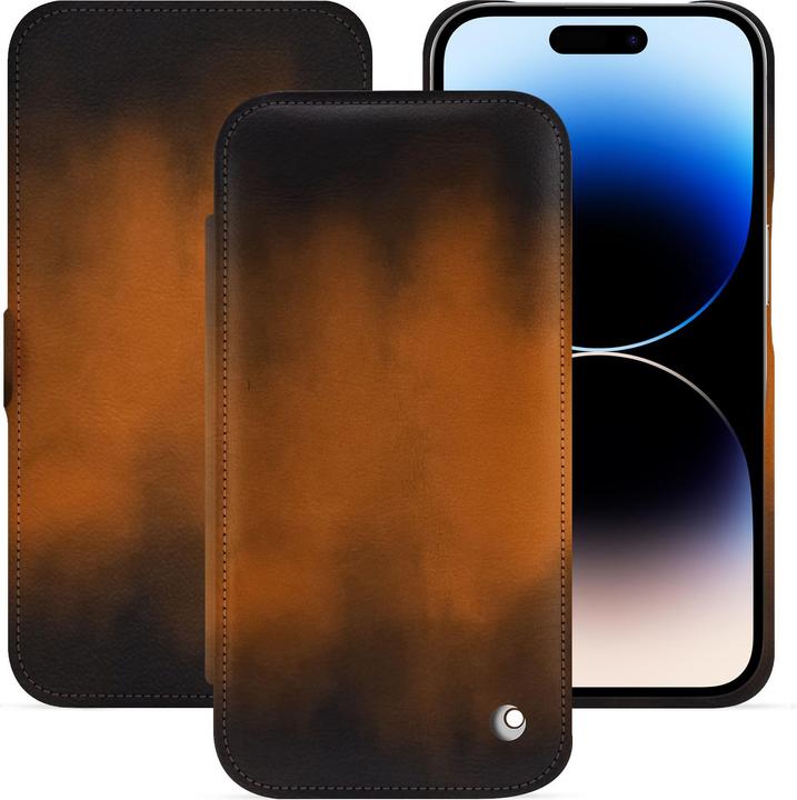Productafbeelding Noreve Horizontale leren klepschaal (Apple iPhone 15 Pro)