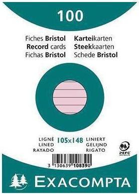 Image du produit Exacompta Fiches (105 x 148 mm, 205 g/m², 100 x)