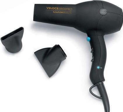 Diva Pro Styling Veloce 3800 Pro Dryer Black 2200W Professional Hairdryer with Ionic Conditioning