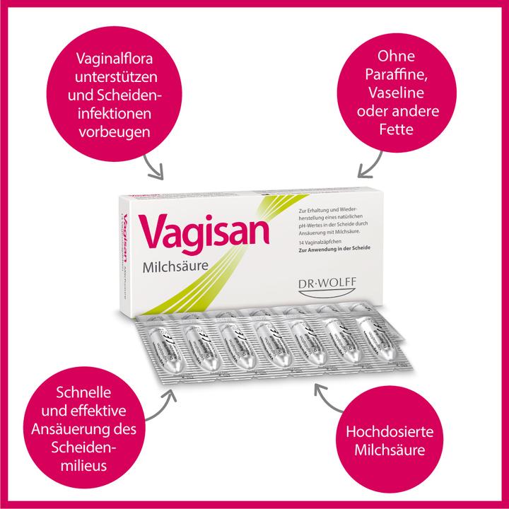 Produktbild Vagisan Milchsäure (Vaginalzäpfchen)