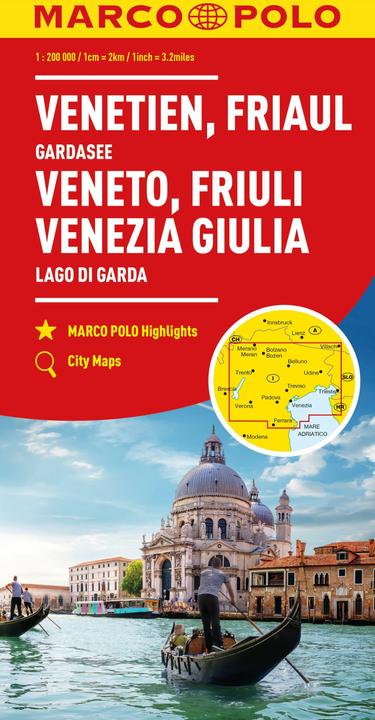 Actual product image Regional Map Italy 04 Veneto, Friuli, Lake Garda 1:200,000