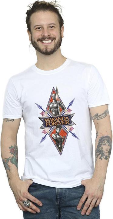 Immagine prodotto Wakanda Forever Tribal Spear Chest Maglietta Uomo (L)