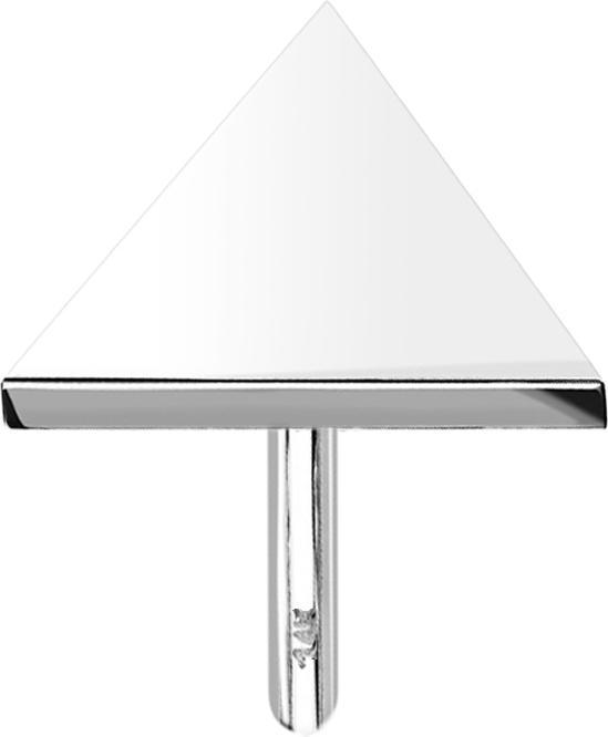 Immagine prodotto Star Piercing Triangolo Threadless in oro bianco 14k (senza ottone, Oro 14k)