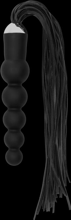 Actual product image Ouch! Black Whip with Curved Silicone Dildo