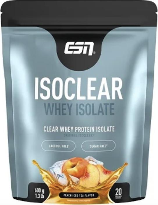 Image du produit ESN Isolat de lactosérum Isoclear (Ice Tea Pêche, 1 pcs, 600 g)
