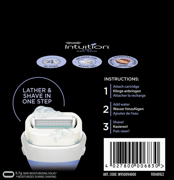 Image du produit Wilkinson Intuition Ultra Moisture For Women Manche rasoir 4 lames (3 x)