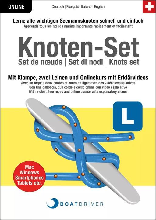 Actual product image Knoten-Set, mit Klampe, Leinen, Video