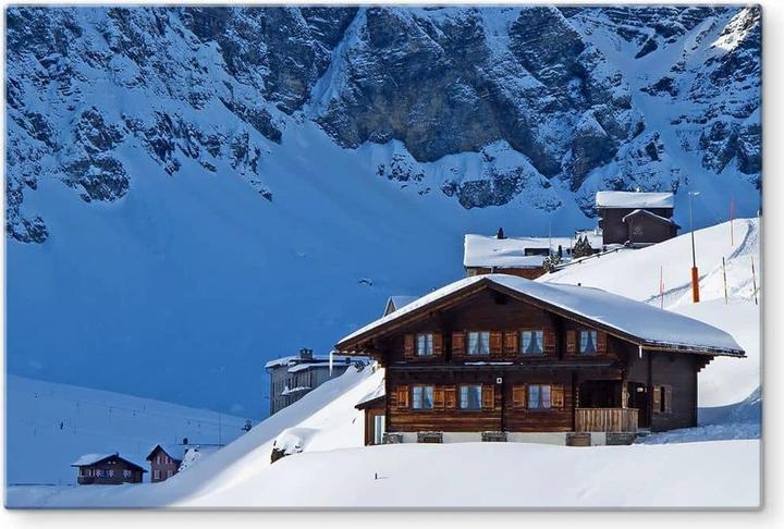 Image du produit Trenddeko Chalet de vacances dans les Alpes suisses (40 x 60 cm)