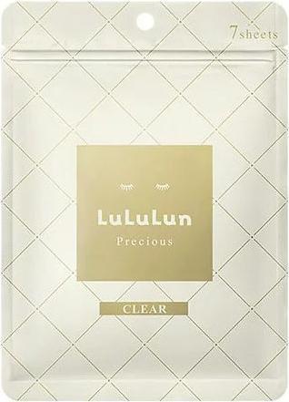 Lululun Precious, maschera per il viso CLEAR (bianca) - 7 fogli