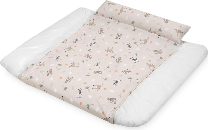 Actual product image Julius Zöllner Jersey cover Loop Comfy for changing mat Softy, savannah beige (85 x 75 cm)