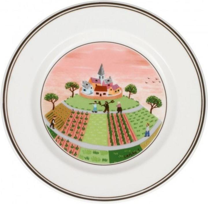 Brotteller Dörfchen Design Naif (1 x, 17 cm)