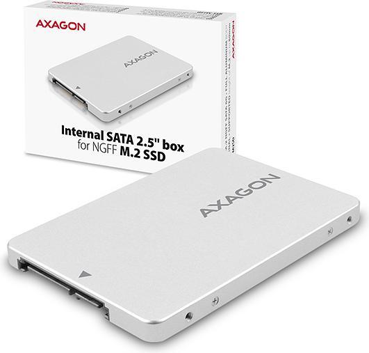 Image du produit Axagon RSS-M2SD Boîtier pour SSD M.2 SATA jusqu'à 2280 - Aluminium (M.2 2280)