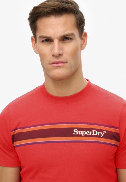 Image du produit Superdry T-shirt décontracté à rayures et logo Venue (S)