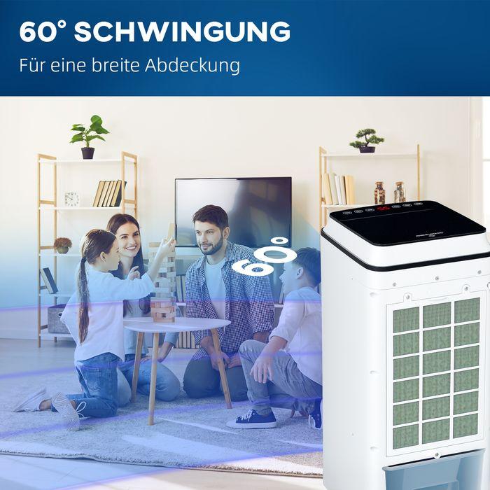 Actual product image Swisshandel24 3 in 1 Mobile Klimaanlage mit Luftbefeuchtung Wasserkühlung 4L für 20  Weiss (20 m²)