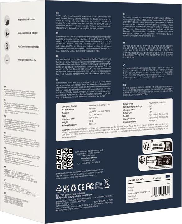 Nutritional values and ingredients Svakom Iker Neo