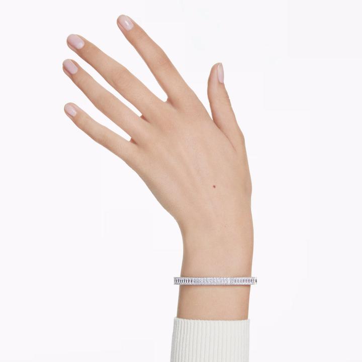 Image du produit Swarovski Matrix Armreif Baguette Schliff Weiss (18.50 cm, Métal Swarovski)
