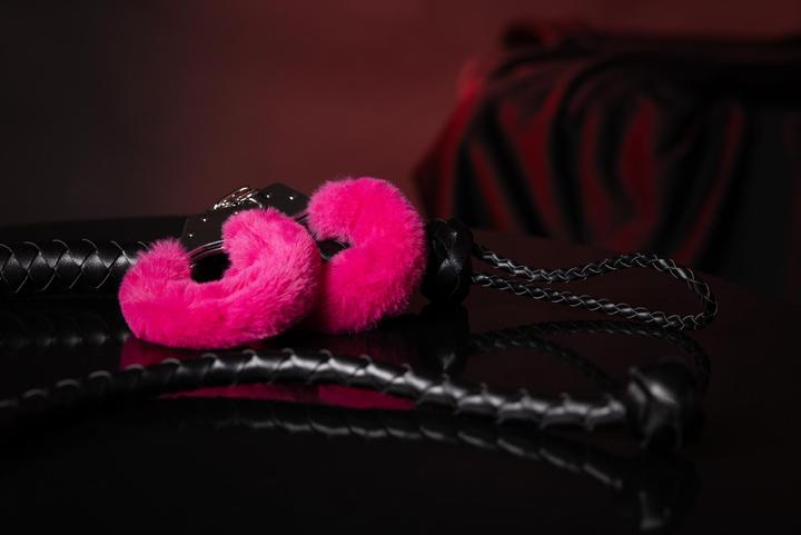 Actual product image Ouch! PU Leather Whip with Knot Detail