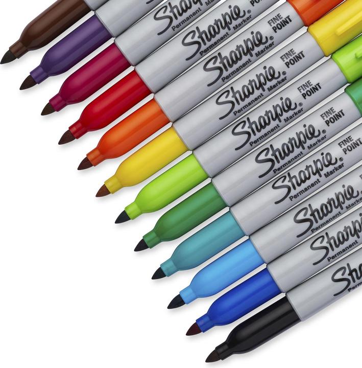 Produktbild Sharpie Permanent Marker (Farbig assortiert, 1 mm, 12 x)