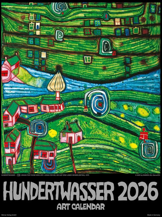 Hundertwasser Art Calendar 2026 (44 x 34 cm, Harter Einband, Deutsch)