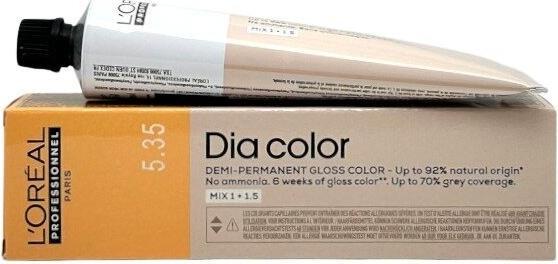 Immagine prodotto L'Oréal Paris Loreal DIA Colour 5.35 Marrone chiaro Oro Mogano 60 ml (5,35 Marrone chiaro, Mogano color oro)
