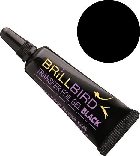 Image du produit BrillBird Transfer Foil Gel Noir 5ml (Noir, Vernis à ongles effet gel)